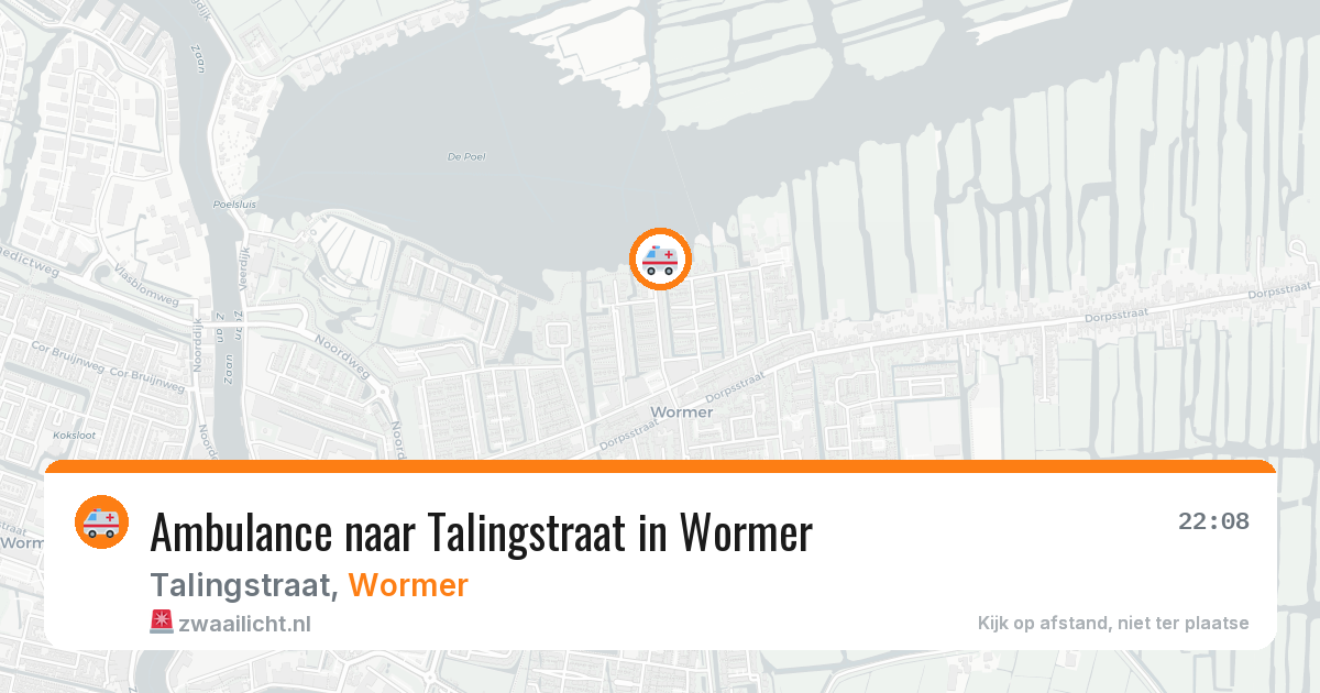 Ambulance naar Talingstraat in Wormer — 23 mrt 2026