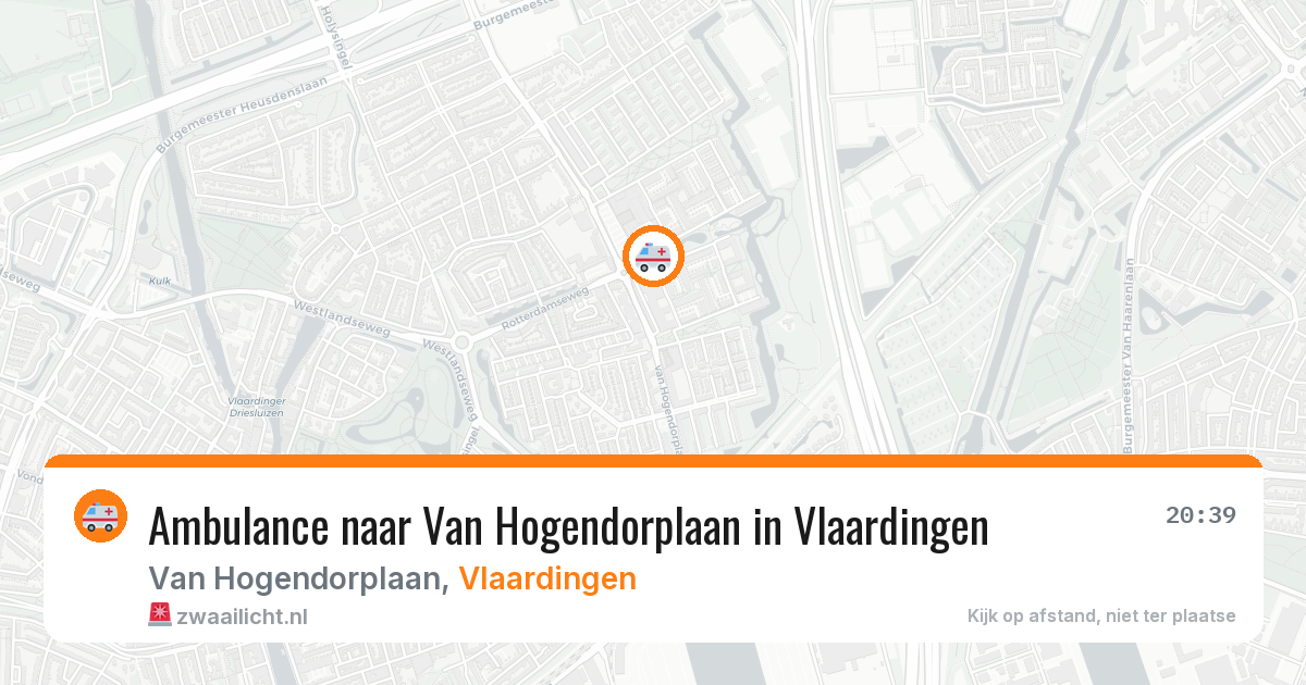 Ambulance naar Van Hogendorplaan in Vlaardingen — 29 jun 2026