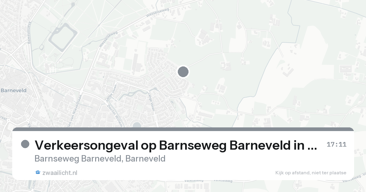 Verkeersongeval op Barnseweg Barneveld in Barneveld — 24 aug 2026