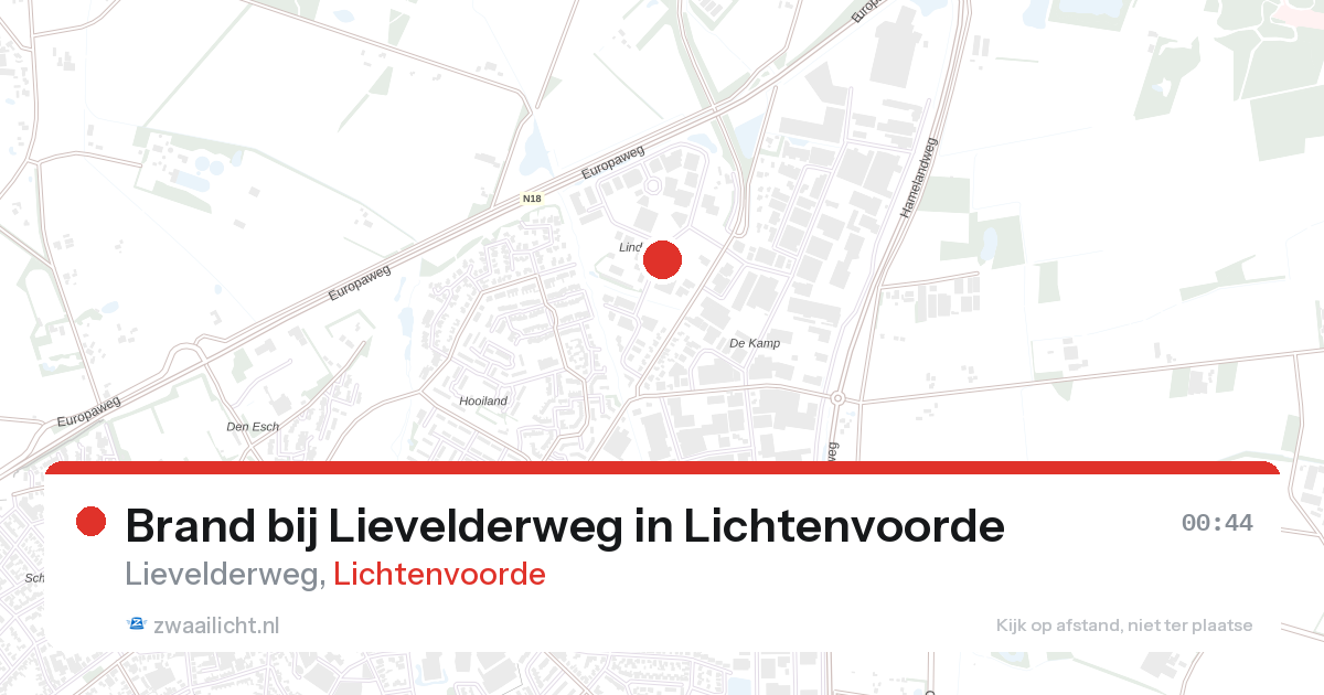 Brand bij Lievelderweg in Lichtenvoorde — 27 aug 2026