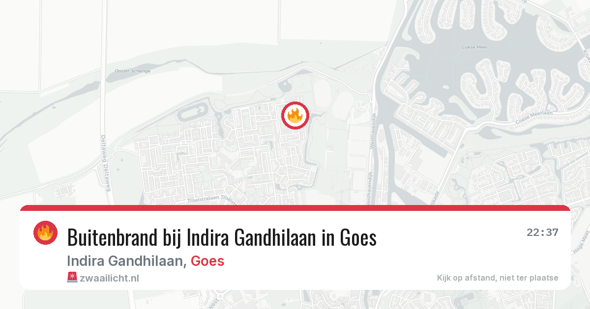 Buitenbrand bij Indira Gandhilaan in Goes — 4 aug 2026