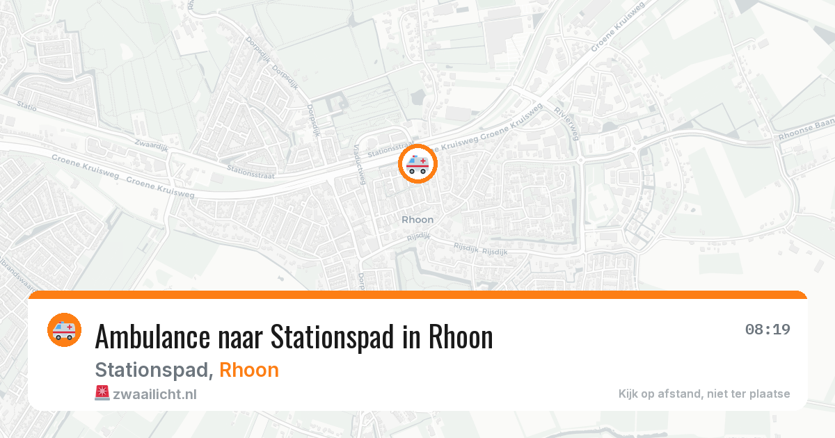Ambulance naar Stationspad in Rhoon — 18 mei 2026