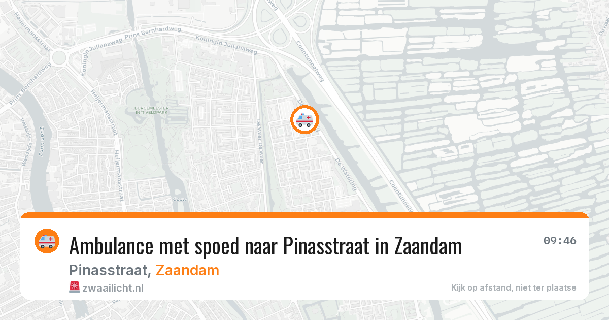 Ambulance met spoed naar Pinasstraat in Zaandam — 2 jun 2026