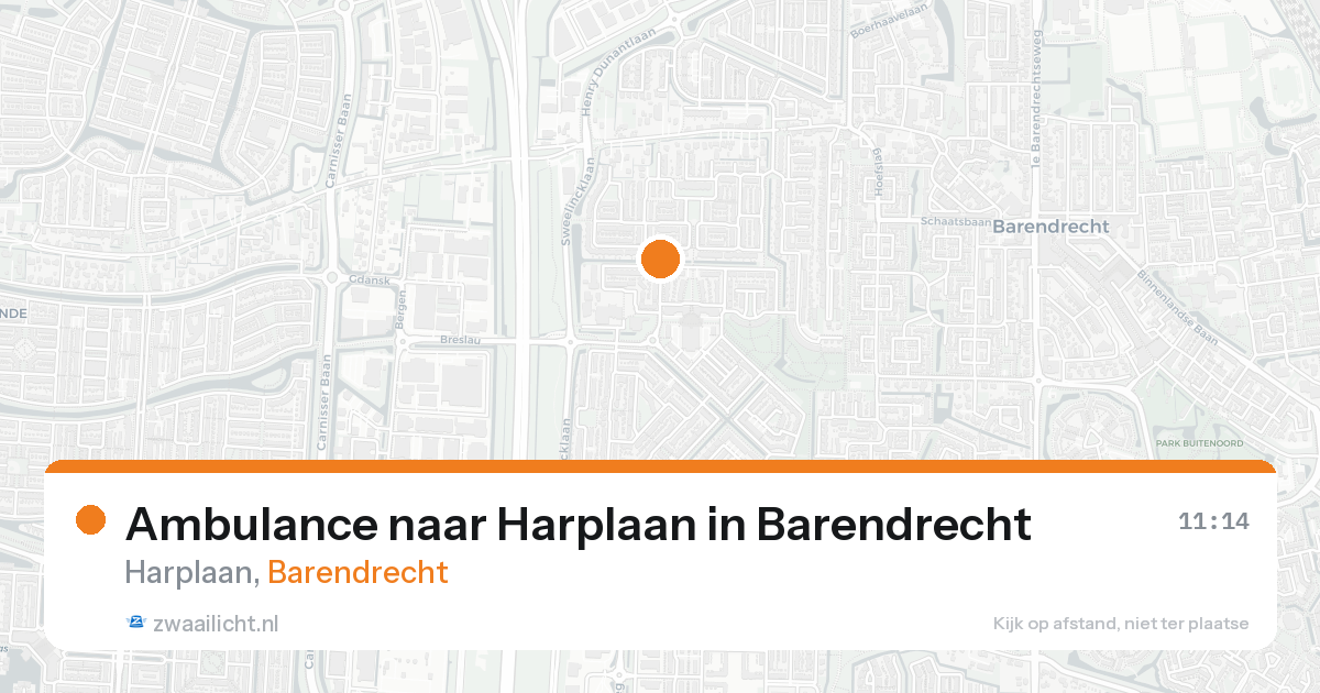 Ambulance naar Harplaan in Barendrecht — 8 jul 2026