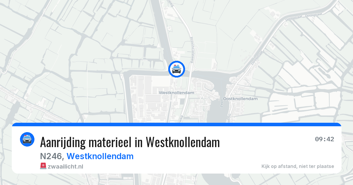 Aanrijding materieel in Westknollendam — 8 jun 2026