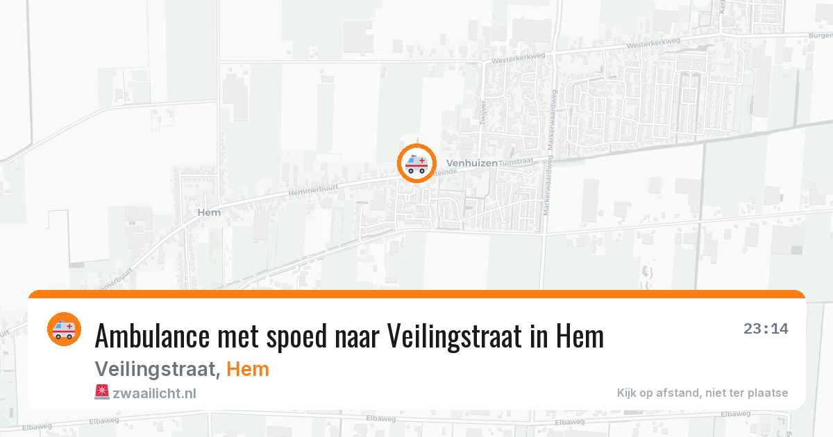 Ambulance met spoed naar Veilingstraat in Hem — 30 jun 2026