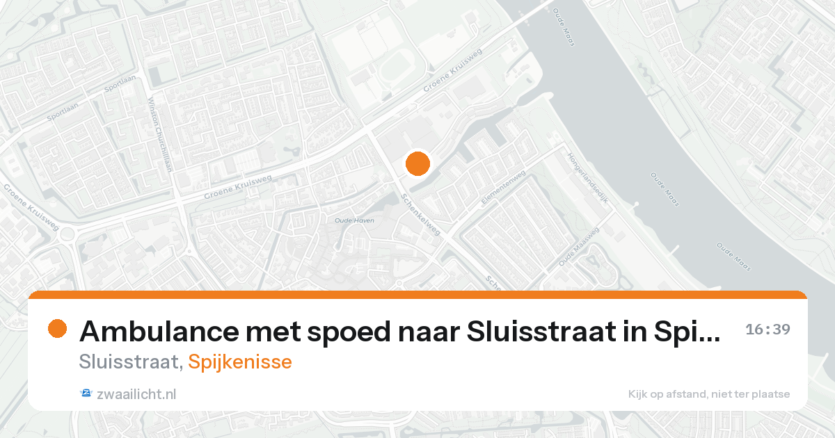 Ambulance met spoed naar Sluisstraat in Spijkenisse — 21 aug 2026