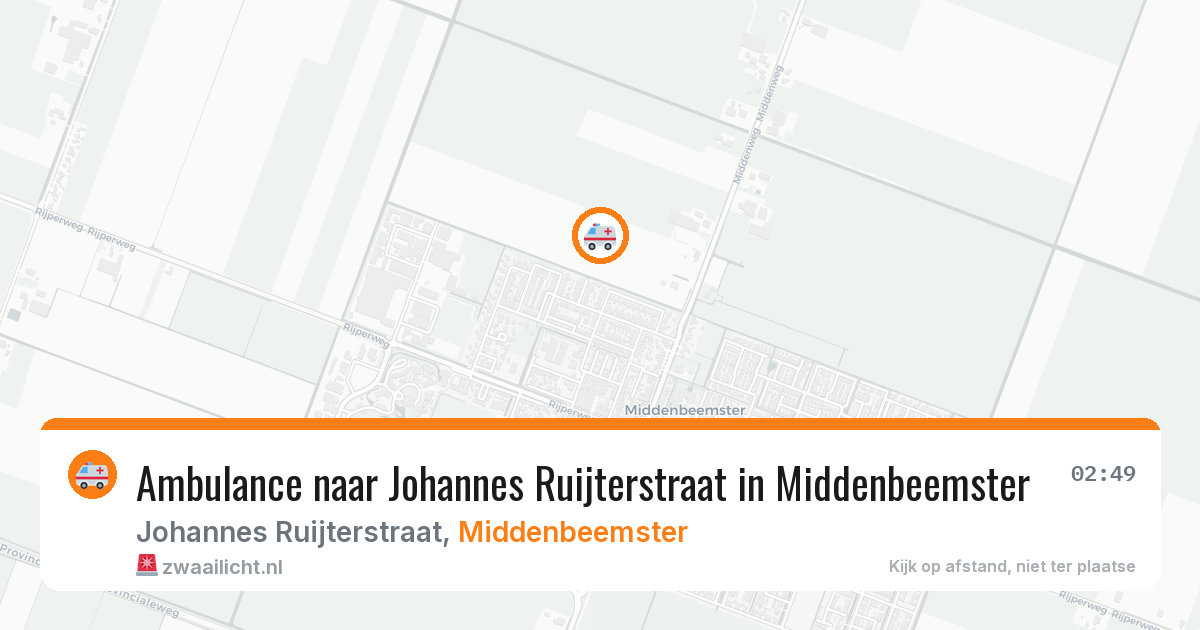 Ambulance naar Johannes Ruijterstraat in Middenbeemster — 4 aug 2026
