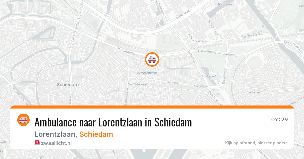 Ambulance naar Lorentzlaan in Schiedam — 19 mei 2026