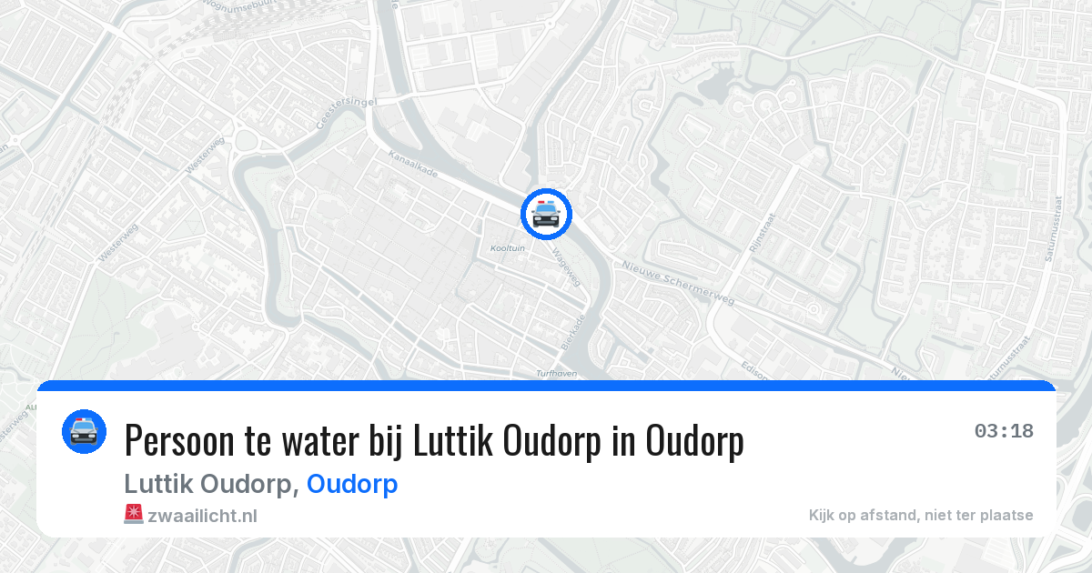 Persoon te water bij Luttik Oudorp in Oudorp — 24 mei 2026
