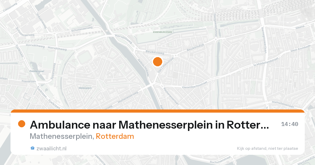 Ambulance naar Mathenesserplein in Rotterdam — 19 aug 2026