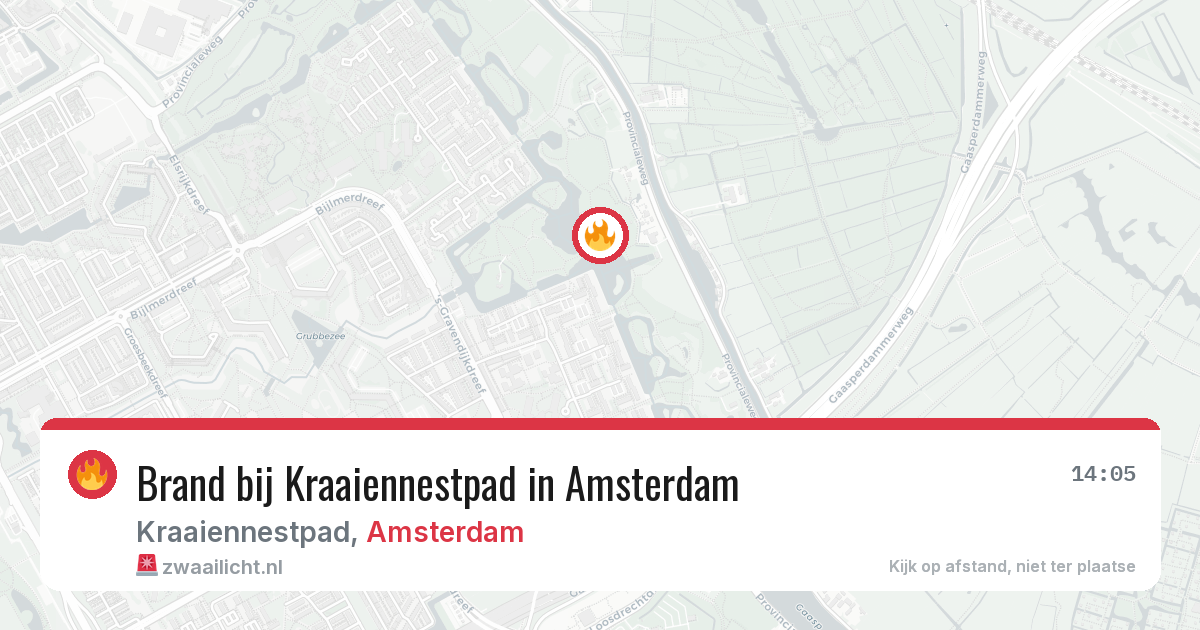 Brand bij Kraaiennestpad in Amsterdam — 6 aug 2026