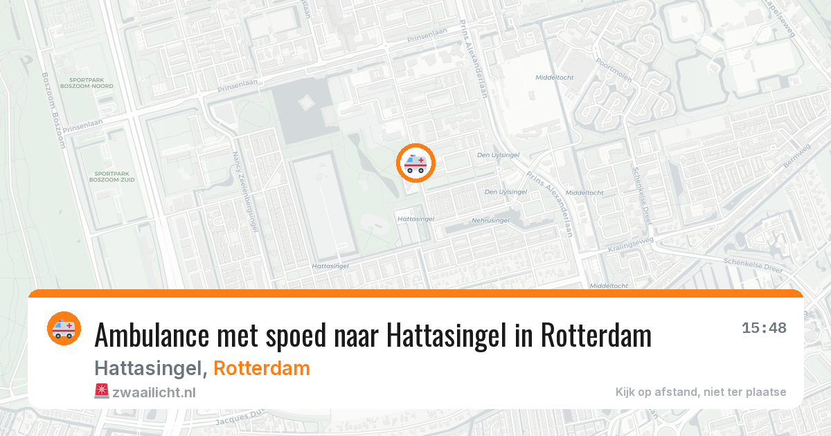 Ambulance met spoed naar Hattasingel in Rotterdam — 31 mei 2026