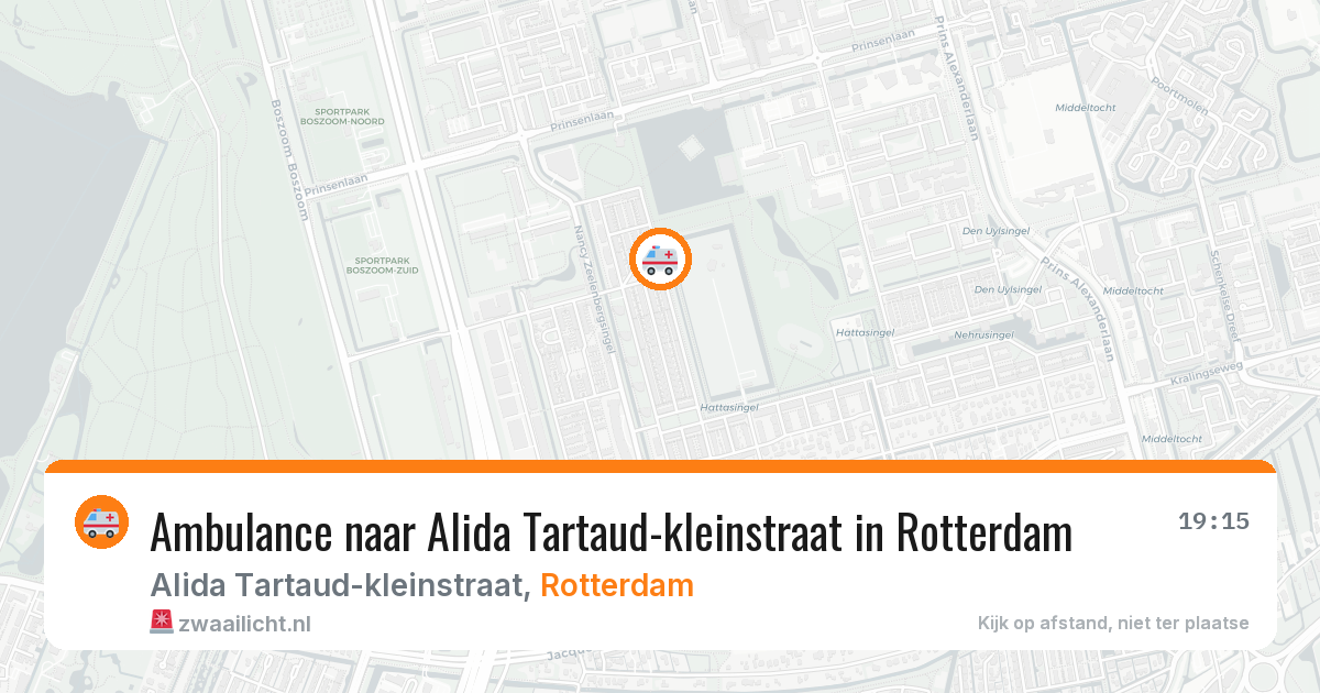 Ambulance naar Alida Tartaud-kleinstraat in Rotterdam — 12 jun 2026