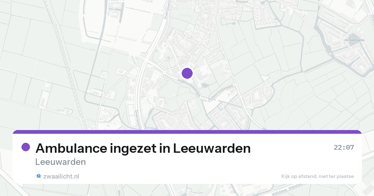 Ambulance ingezet in Leeuwarden — 21 aug 2026