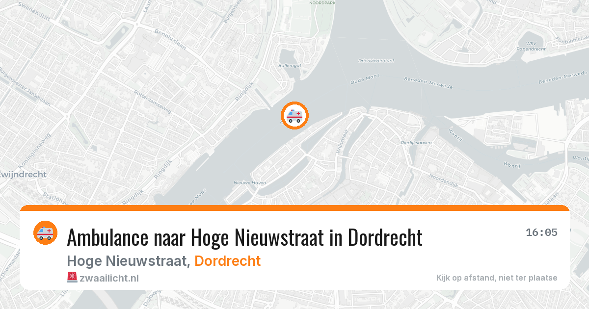 Ambulance naar Hoge Nieuwstraat in Dordrecht — 7 mei 2026