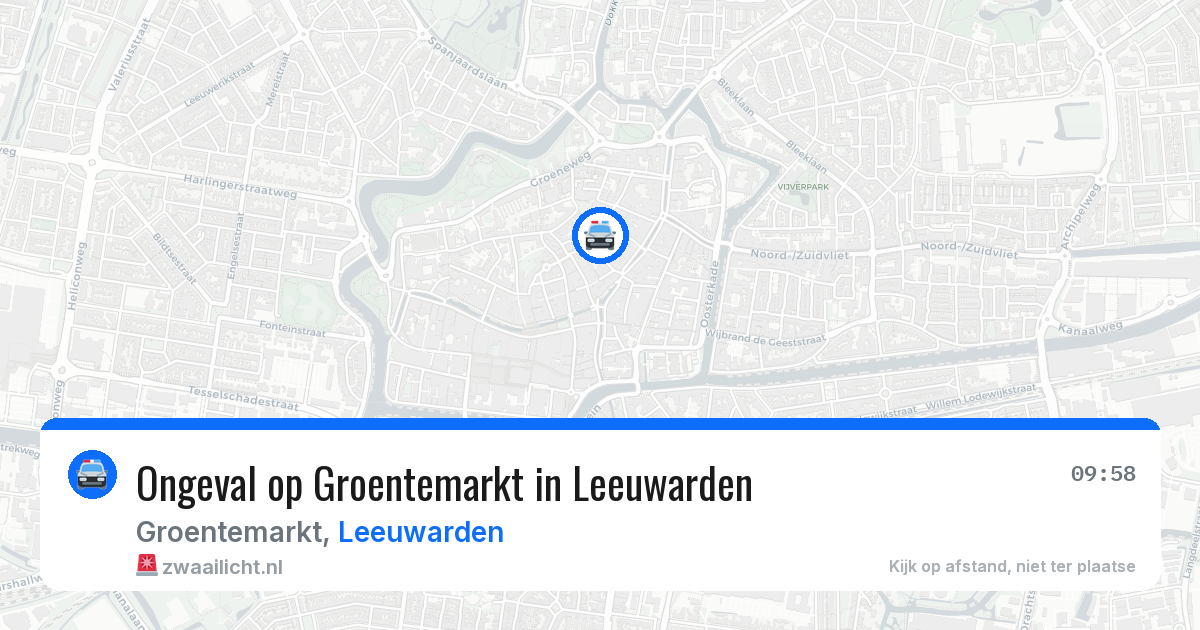 Ongeval op Groentemarkt in Leeuwarden — 15 jul 2026