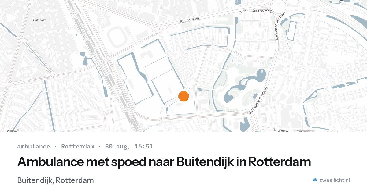 Ambulance met spoed naar Buitendijk in Rotterdam — 30 aug 2026