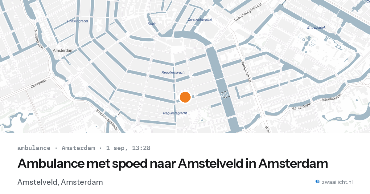 Ambulance met spoed naar Amstelveld in Amsterdam — 1 sep 2026