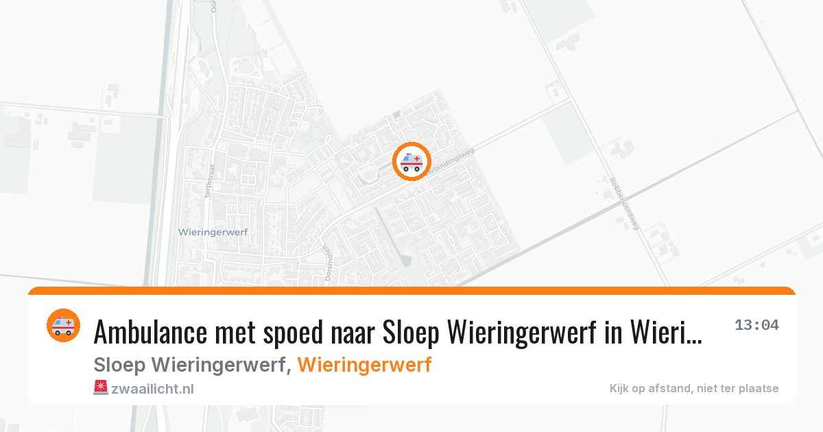 Ambulance met spoed naar Sloep Wieringerwerf in Wieringerwerf — 9 feb 2026