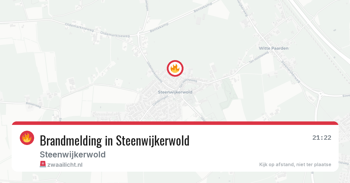 Brandmelding in Steenwijkerwold — 20 jun 2026