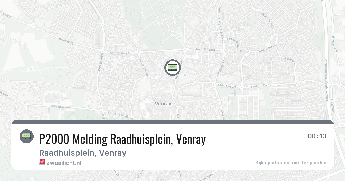 P2000 Melding Raadhuisplein, Venray — 2 aug 2026