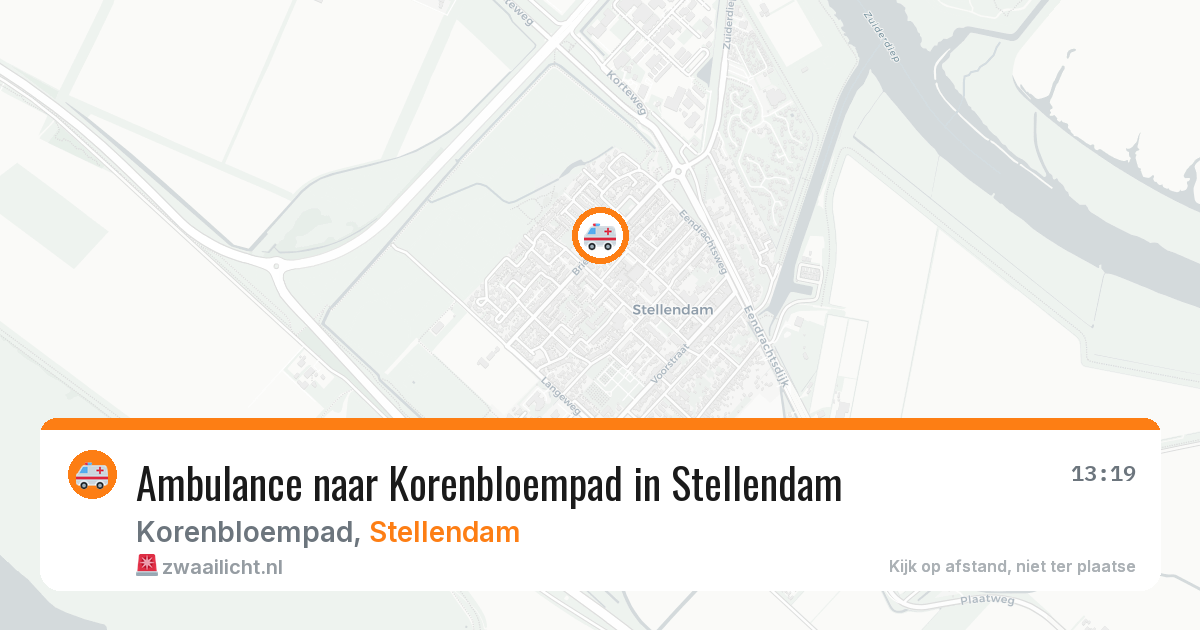 Ambulance naar Korenbloempad in Stellendam — 16 jun 2026