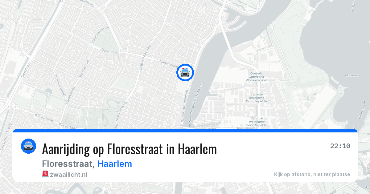 Aanrijding op Floresstraat in Haarlem — 15 mrt 2026