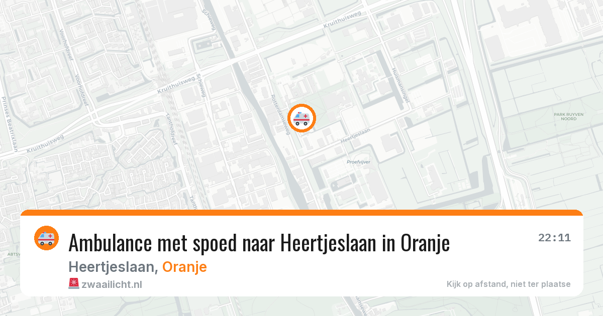 Ambulance met spoed naar Heertjeslaan in Oranje — 24 jul 2026
