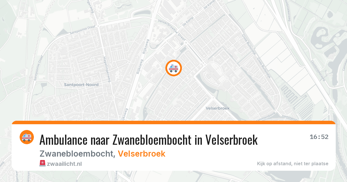 Ambulance naar Zwanebloembocht in Velserbroek — 25 mrt 2026