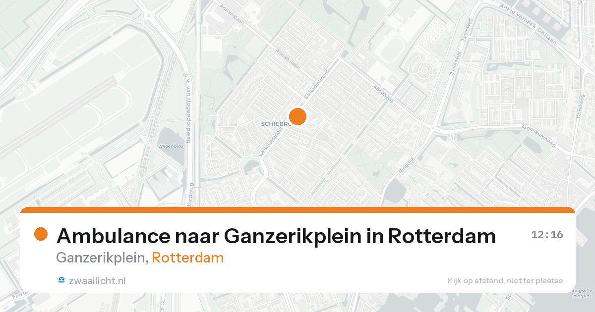 Ambulance naar Ganzerikplein in Rotterdam — 16 aug 2026