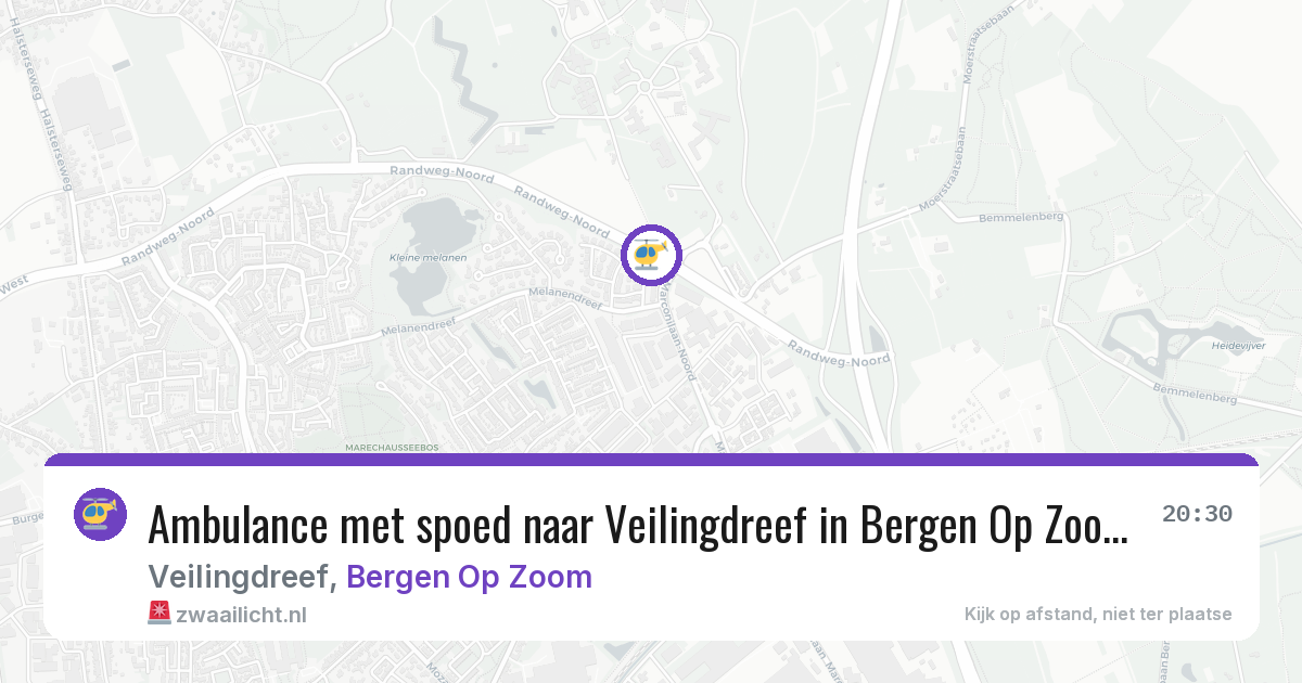Ambulance met spoed naar Veilingdreef in Bergen Op Zoom — 6 mei 2026