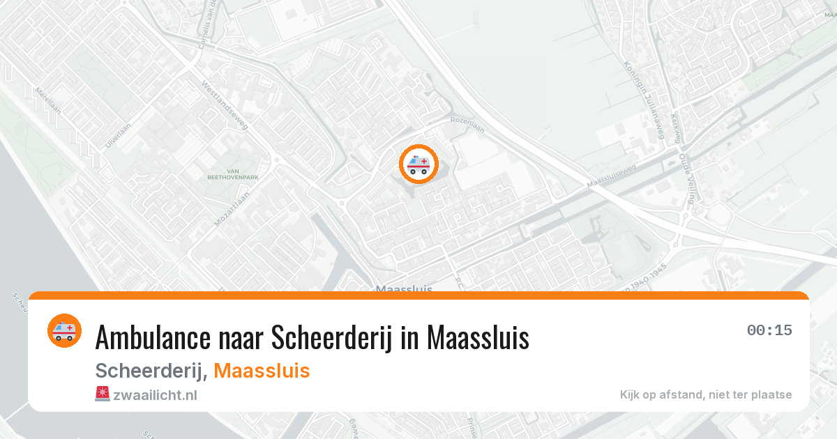 Ambulance naar Scheerderij in Maassluis — 6 aug 2026