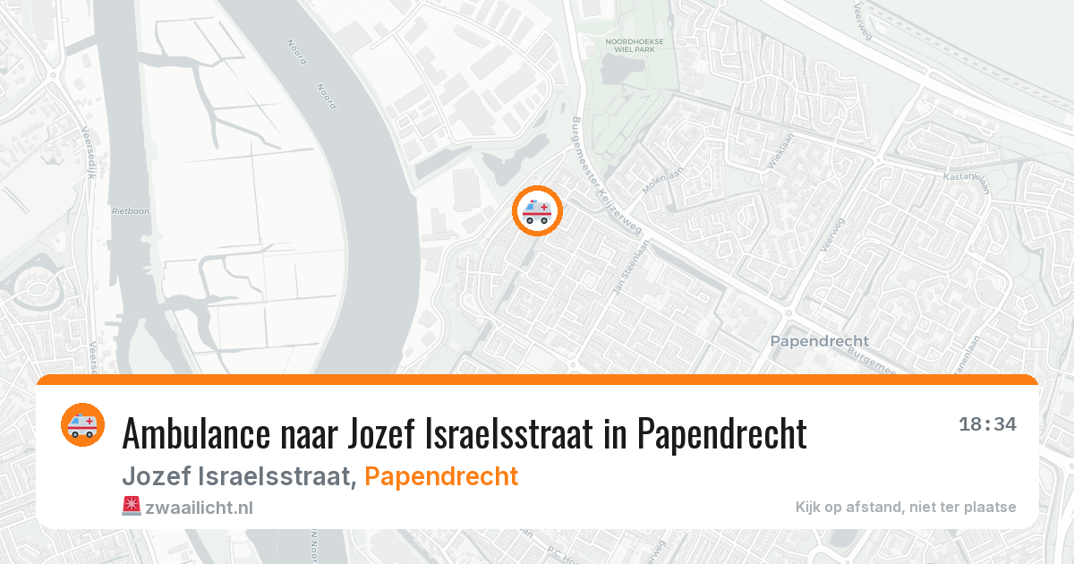 Ambulance naar Jozef Israelsstraat in Papendrecht — 11 jul 2026