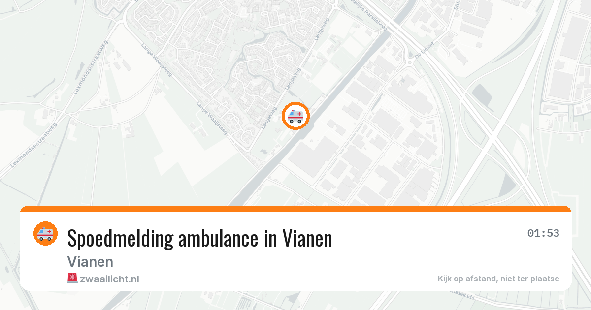 Spoedmelding ambulance in Vianen — 11 aug 2026