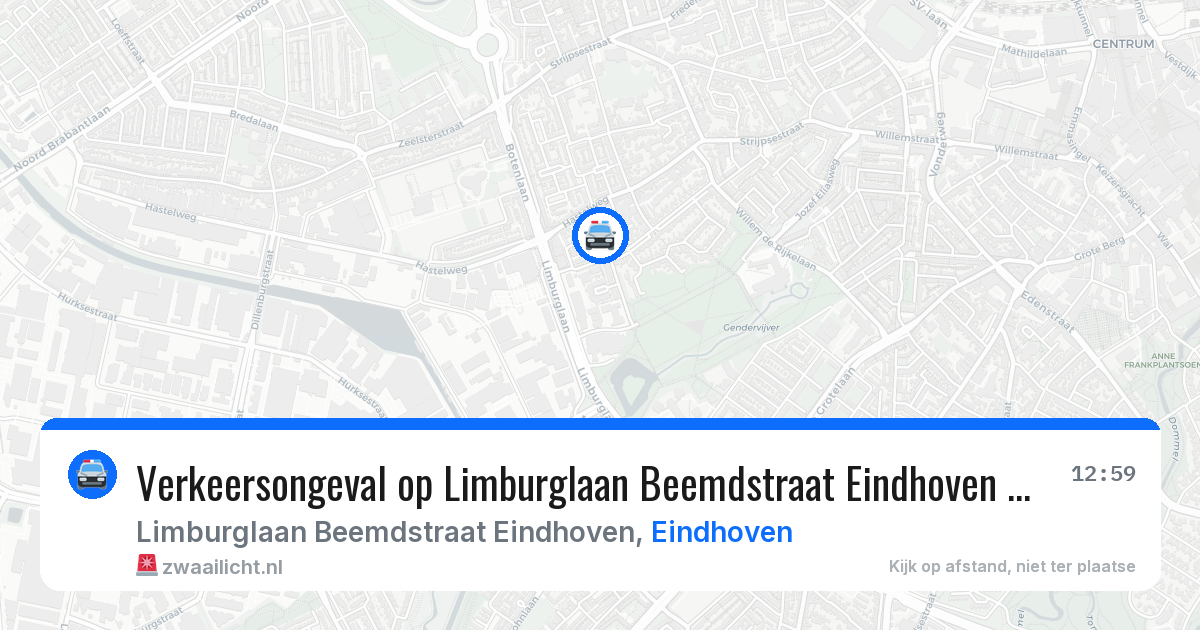 Verkeersongeval op Limburglaan Beemdstraat Eindhoven in Eindhoven — 9 feb 2026