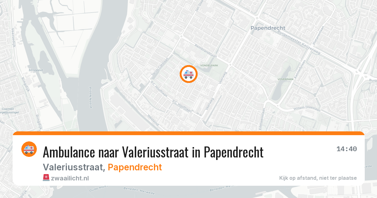 Ambulance naar Valeriusstraat in Papendrecht — 26 jun 2026