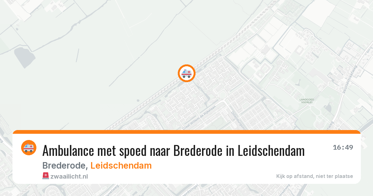 Ambulance met spoed naar Brederode in Leidschendam — 18 mei 2026