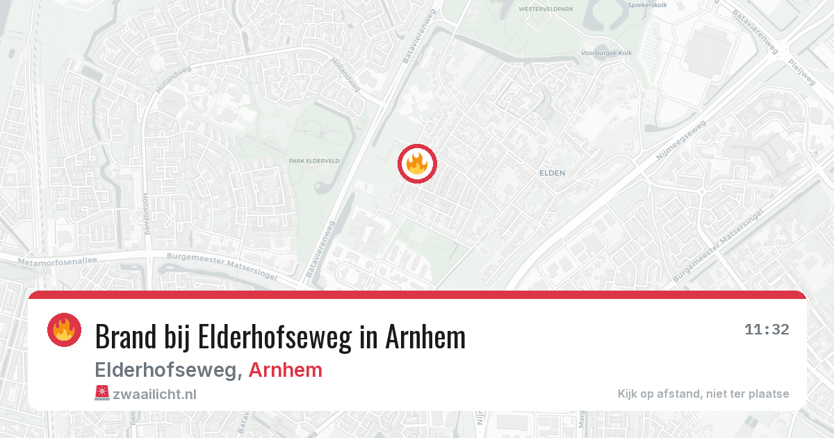 Brand bij Elderhofseweg in Arnhem — 28 jun 2026