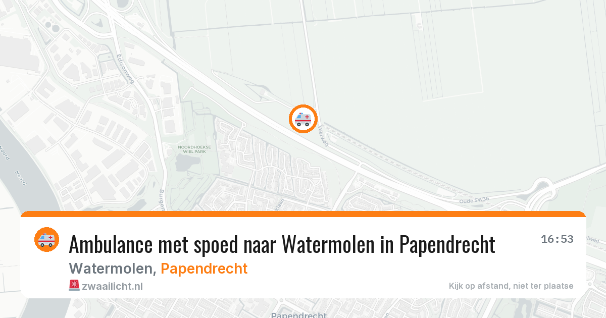 Ambulance met spoed naar Watermolen in Papendrecht — 21 mei 2026
