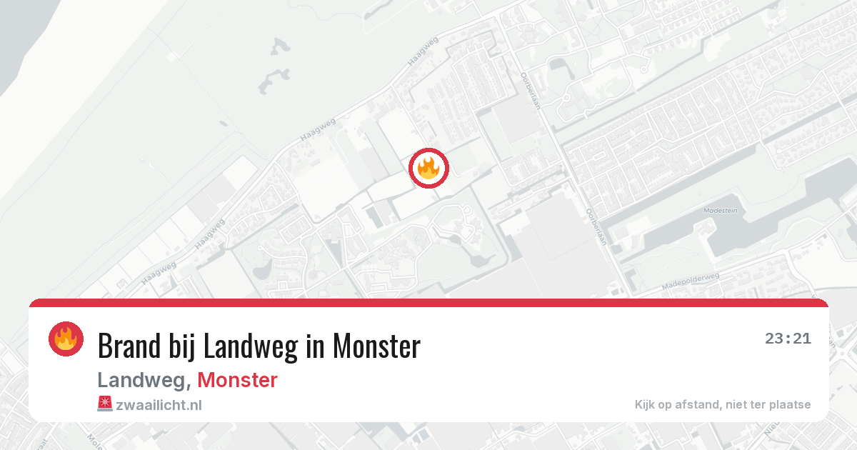 Brand bij Landweg in Monster — 21 jun 2026