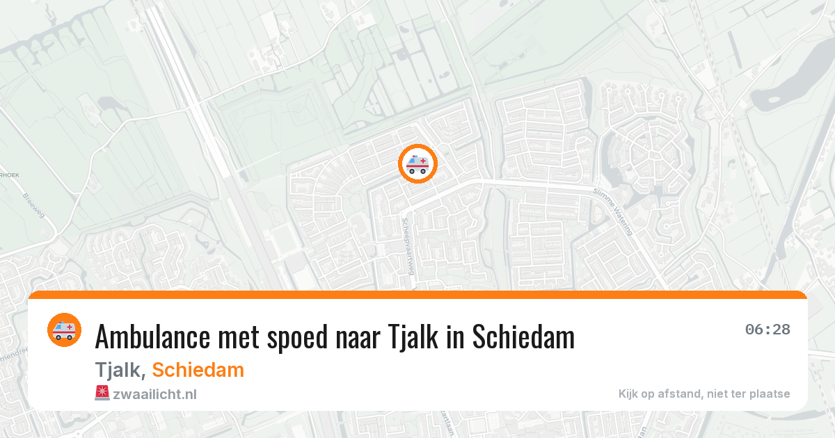 Ambulance met spoed naar Tjalk in Schiedam — 30 apr 2026