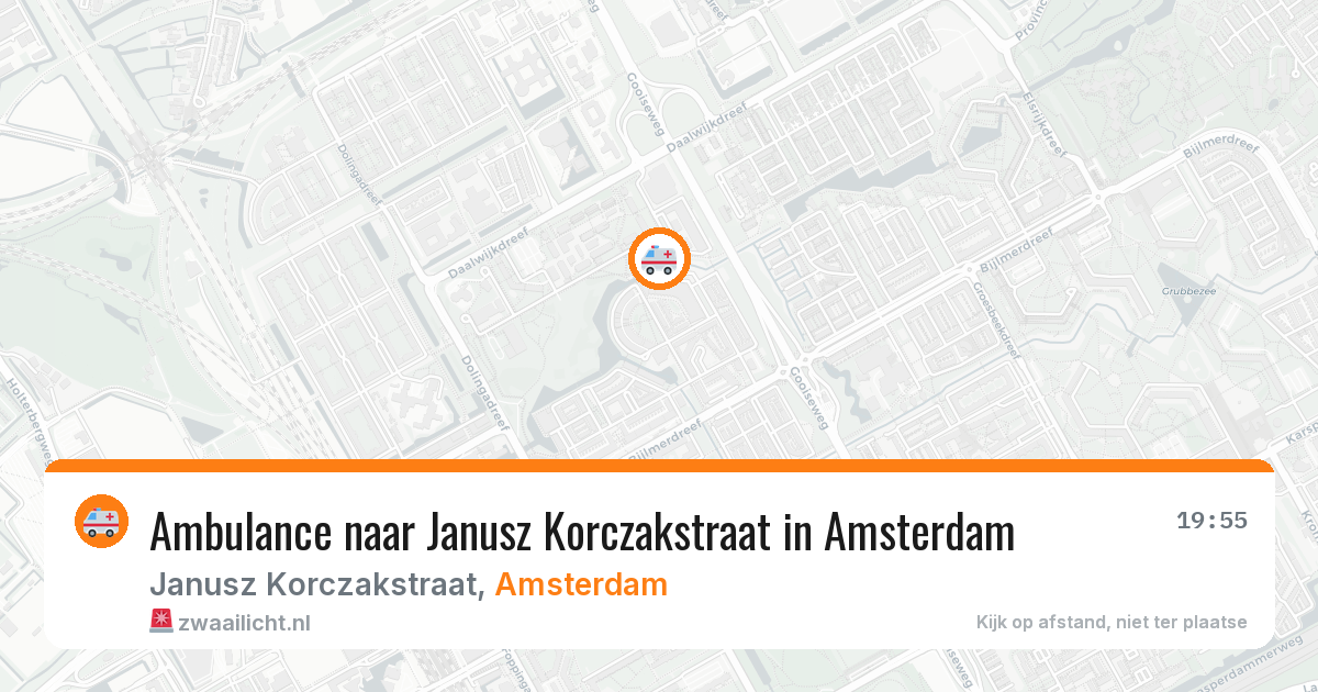 Ambulance naar Janusz Korczakstraat in Amsterdam — 20 apr 2026