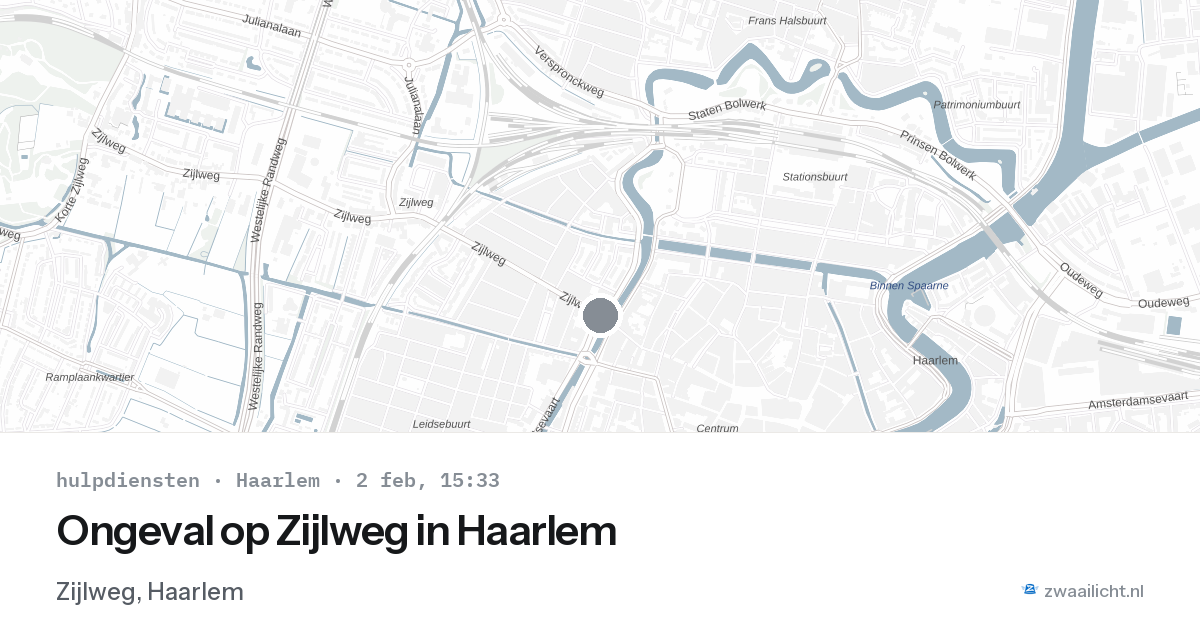 Ongeval op Zijlweg in Haarlem — 2 feb 2026
