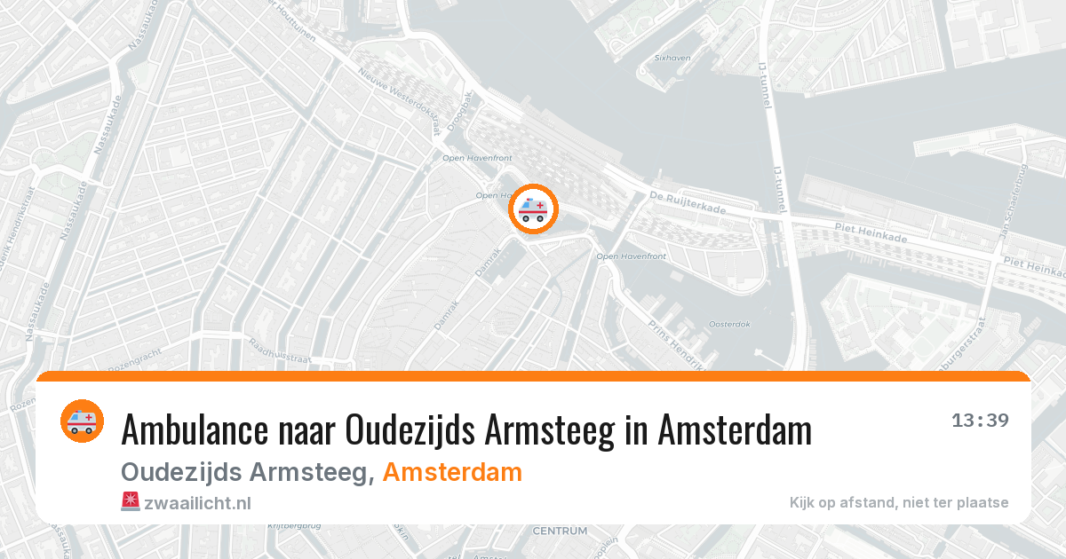 Ambulance naar Oudezijds Armsteeg in Amsterdam — 7 jul 2026