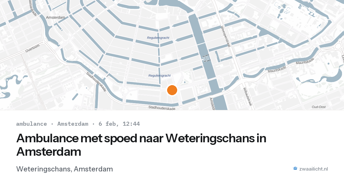 Ambulance met spoed naar Weteringschans in Amsterdam — 6 feb 2026