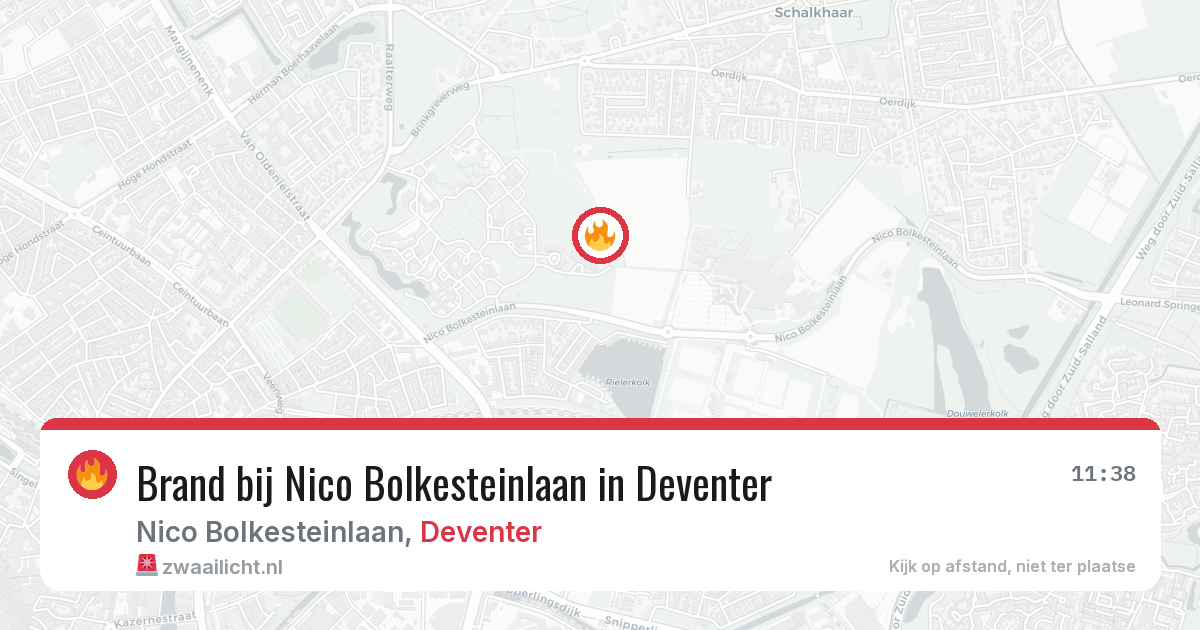 Brand bij Nico Bolkesteinlaan in Deventer — 24 jun 2026