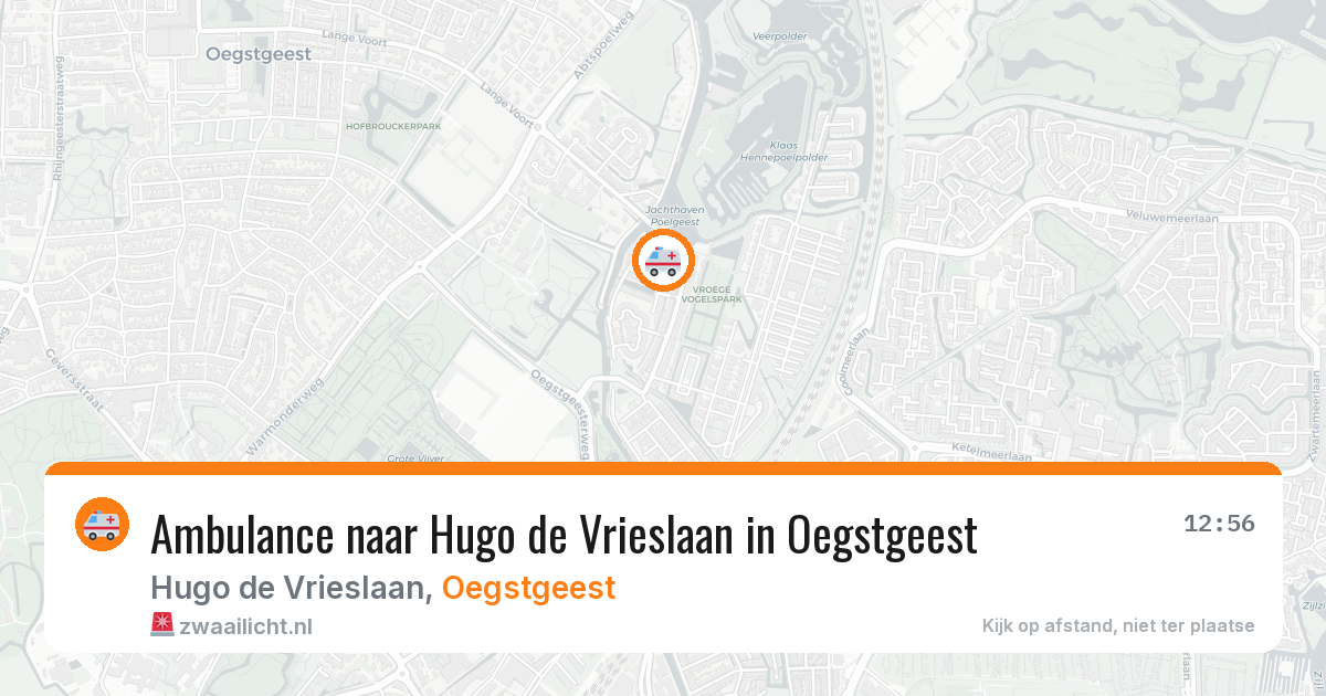 Ambulance naar Hugo de Vrieslaan in Oegstgeest — 12 jun 2026