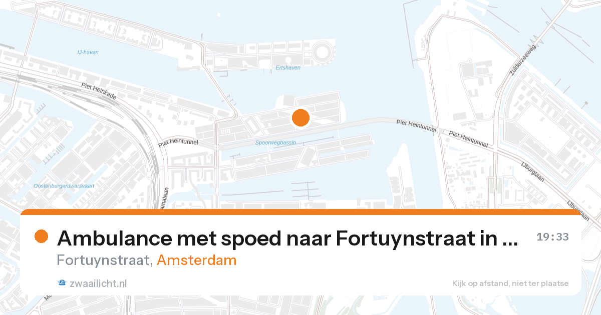 Ambulance met spoed naar Fortuynstraat in Amsterdam — 28 aug 2026