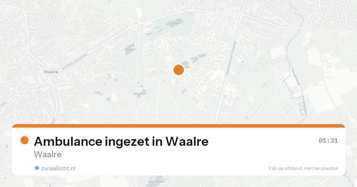 Ambulance ingezet in Waalre — 4 jul 2026